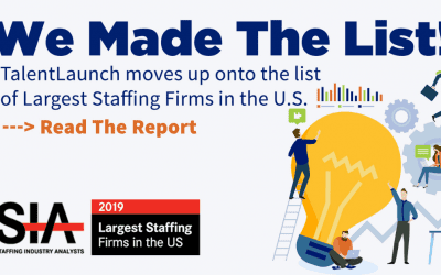TalentLaunch is Named as One of the Largest Staffing Firms in The US For 2019
