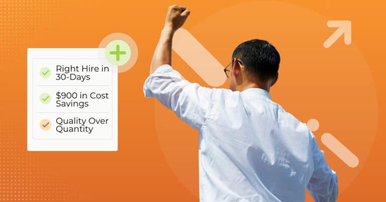 Direct hire in 30 days with a staffing and recruiting agency